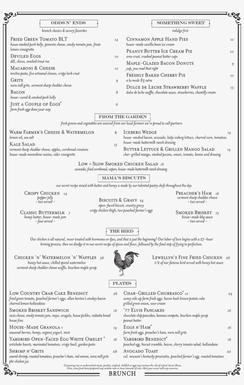 Brunch Menu, transparent png download