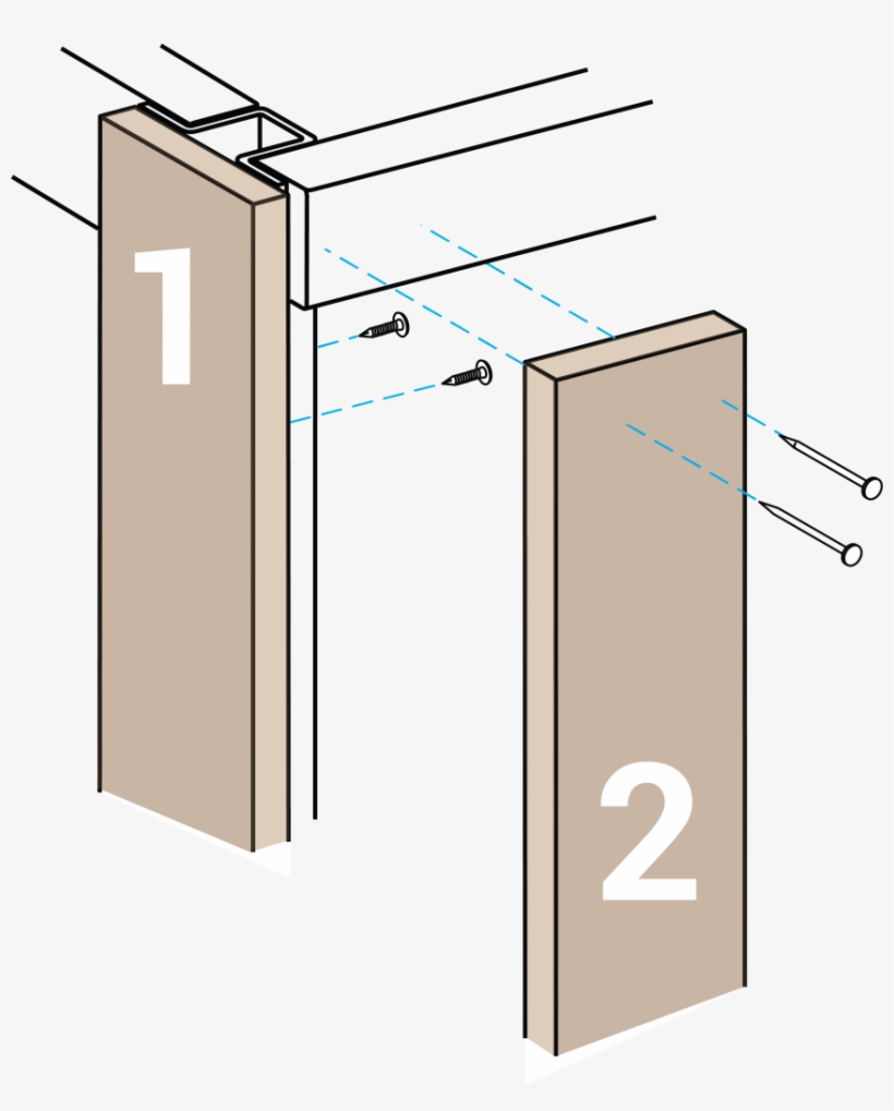 Line Up The Edge Of Fence Board With The Flange Edge, transparent png download