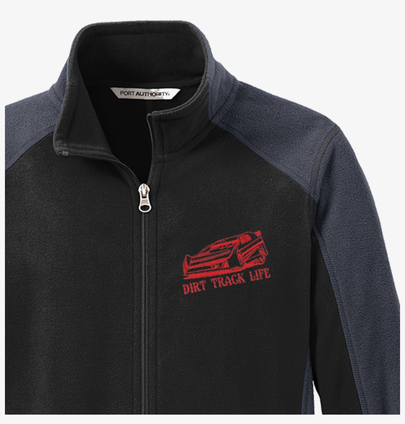 Men's / Unisex Embroidered Dirt Track Life Fleece Jacket-, transparent png download