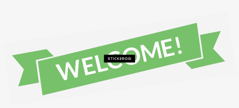 Green Welcome Banner, transparent png download