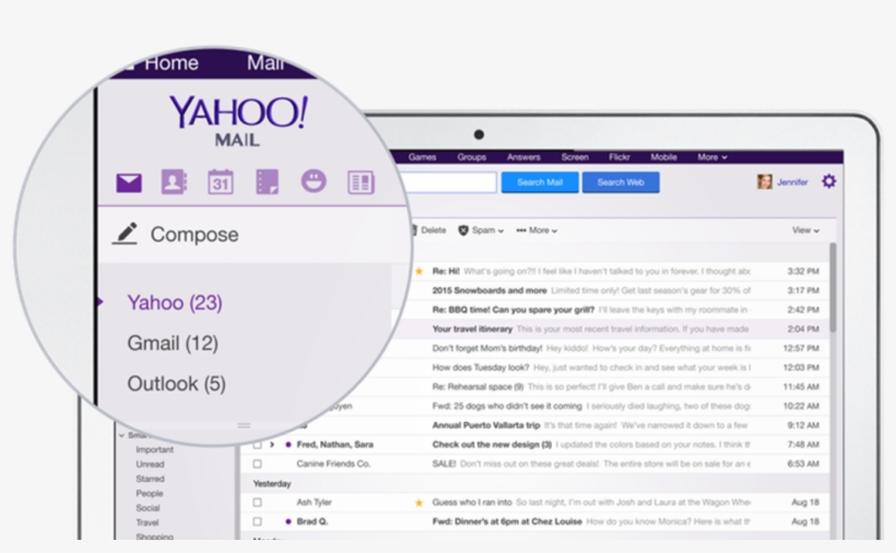 Yahoo Mail Now Lets You Access Your Gmail Too, But, transparent png download