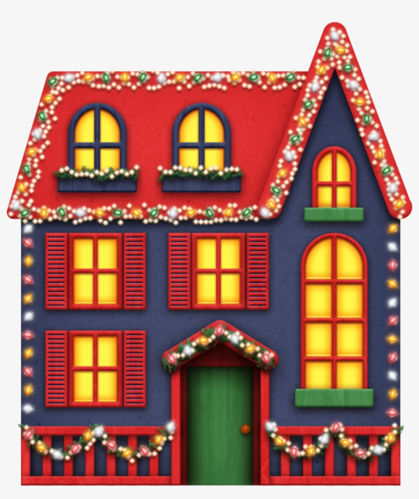 Merry Christmas Clipart House Transparent PNG - 896x1024 - Free Download on  NicePNG