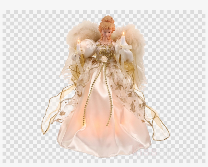 Lighted Angel Christmas Tree Topper, Clear Lights,, transparent png download