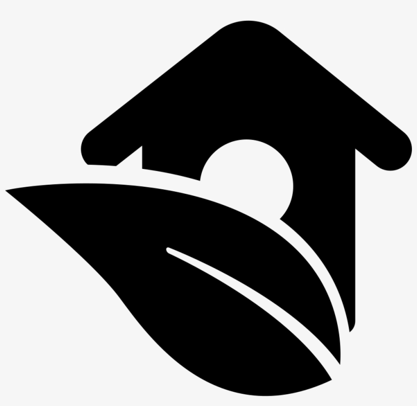 Rural Hotel Symbol Like A Bird House Behind A Leaf, transparent png download
