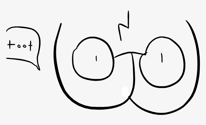 The Butt W Lightning Bolt Doodle Ly, transparent png download