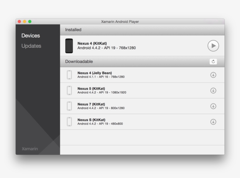 Xamarin Android Player New Devices, transparent png download
