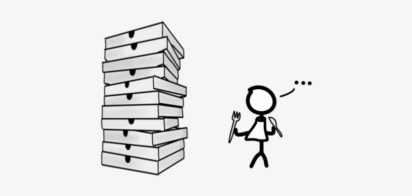 A Pile Of Pizza Boxes With Pies To Be Eaten, transparent png download