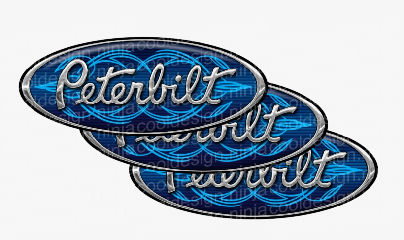 In Stock Special Blue Pinstripe Peterbilt Emblem Skin, transparent png download