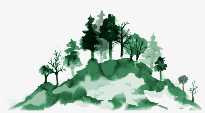 Black And White Karst Mountain Painting, transparent png download