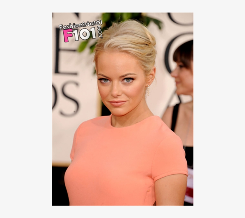 Emma Stone Open Back Evening Dress Golden Globe 2011 - Emma Stone Golden Globes 2011, transparent png download