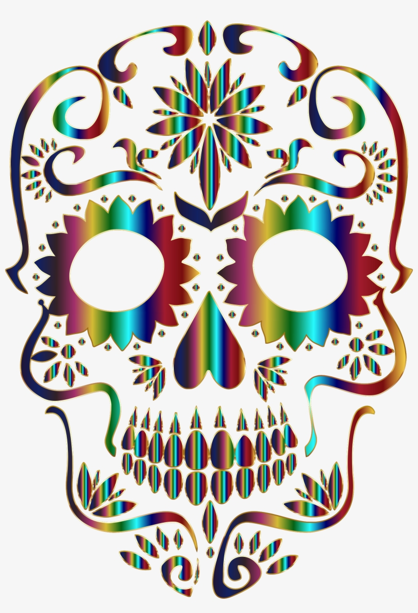 This Free Icons Png Design Of Chromatic Sugar Skull, transparent png download