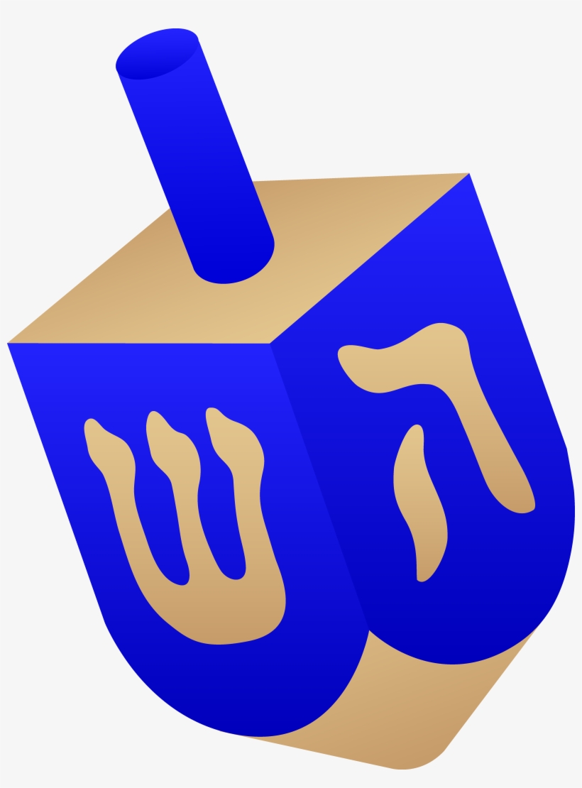 Blue Wooden Dreidel - Dreidel Clipart, transparent png download