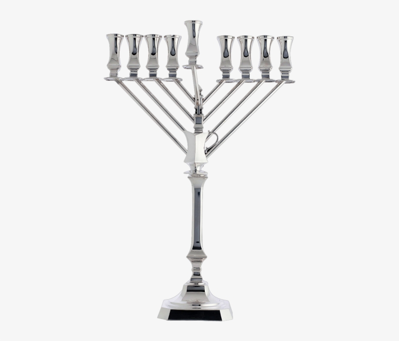 Close Chabad Bagatel Menorah - Silver, transparent png download