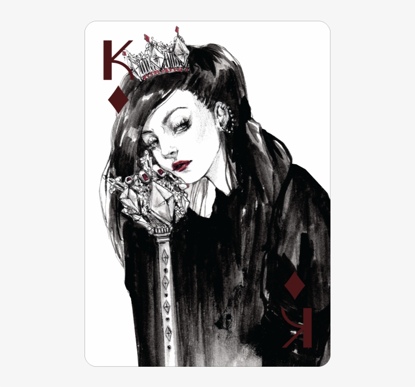 King Of Diamonds, Fashion Playing Cards By Connielim - Connie Lim House Of Cards, transparent png download