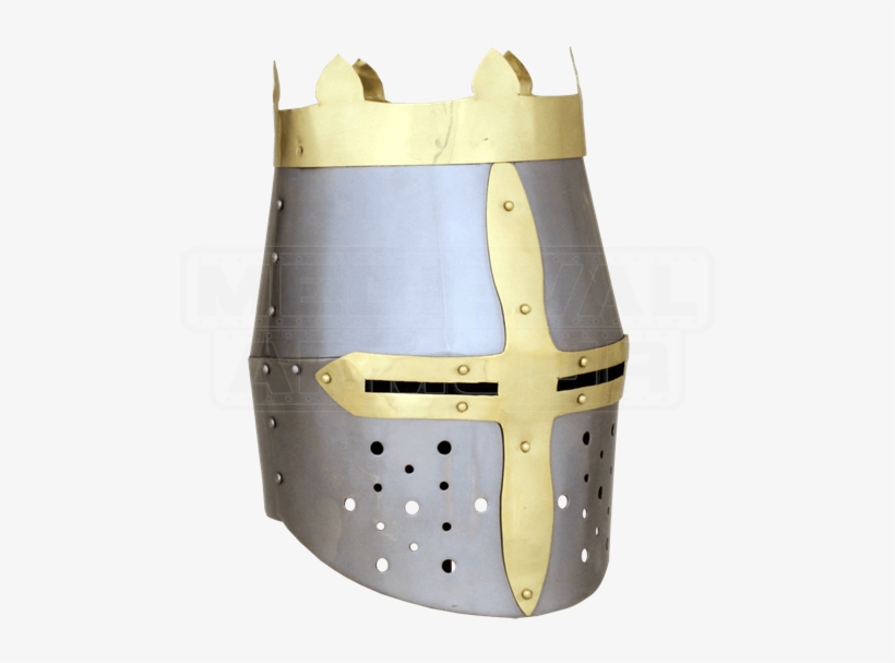 Kings Crown Medieval Great Helm - Crown Helmet, transparent png download