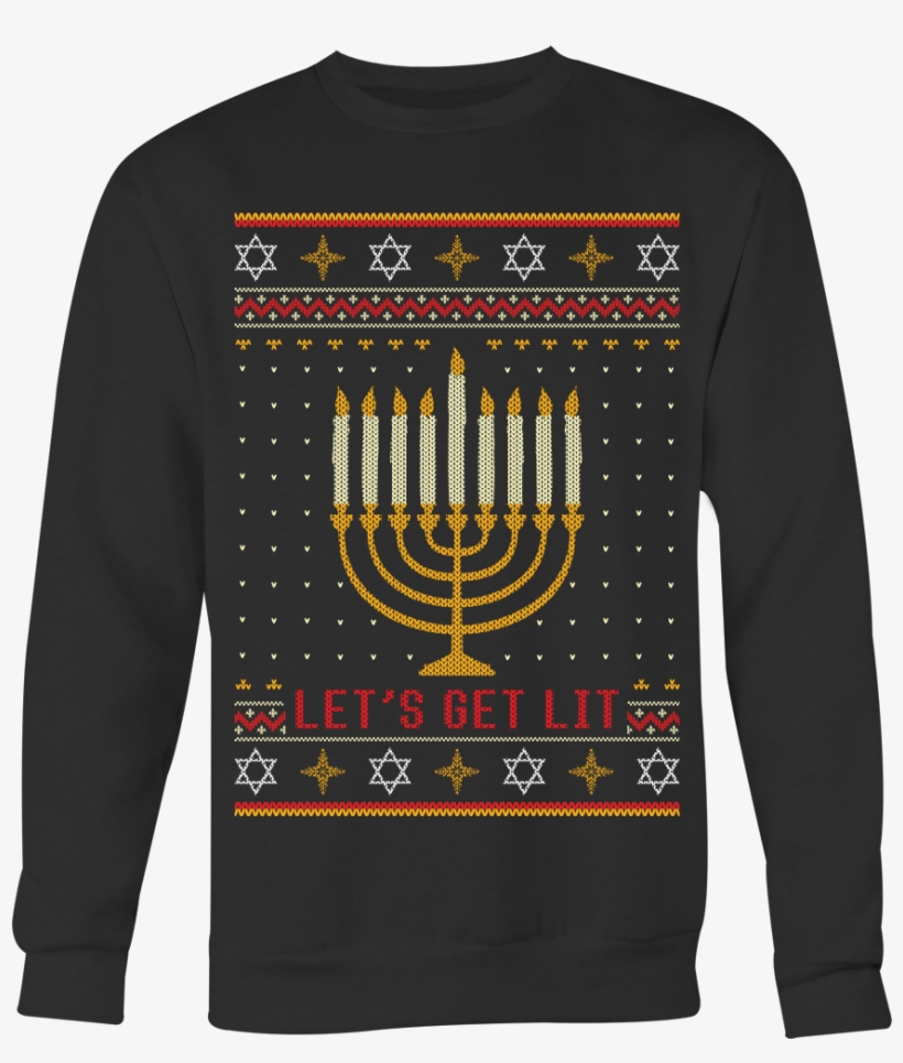 Lit, Like A Menorah, Sweater - Long-sleeved T-shirt, transparent png download