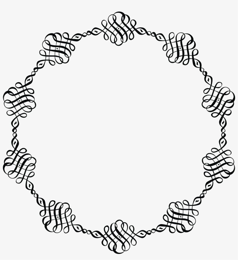 Free Clipart Of A Black And White Round Invitation - Clip Art, transparent png download