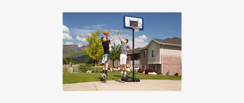 Lifetime 1221 Pro Court Height Adjustable Basketball - Lifetime Outdoor Basketball Goal Backboard Hoop Rim, transparent png download