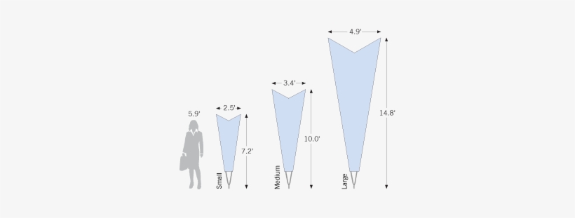 Arrow Sizes - Blue, transparent png download