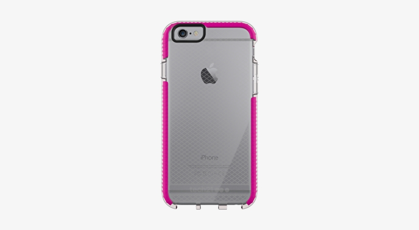 Back - Tech21 Evo Check Case For Iphone 6/6s - Clear/pink, transparent png download