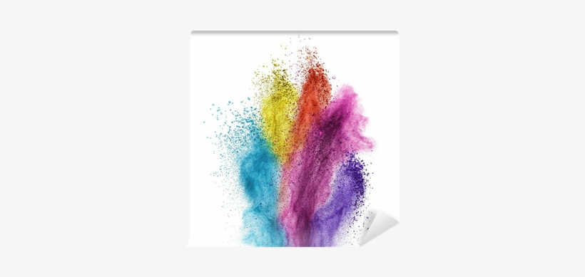 Color Powder Explosion Isolated On White Wall Mural - French Nerds Arched Powder Makeup Brush - Dome Shaped, transparent png download