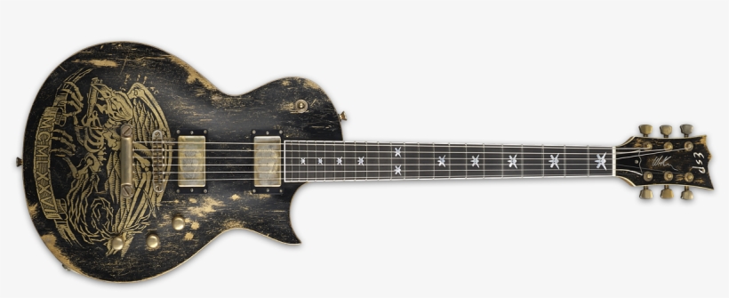 Esp Guitar- Will Adler - Esp Eclipse Ii Mystic Black, transparent png download