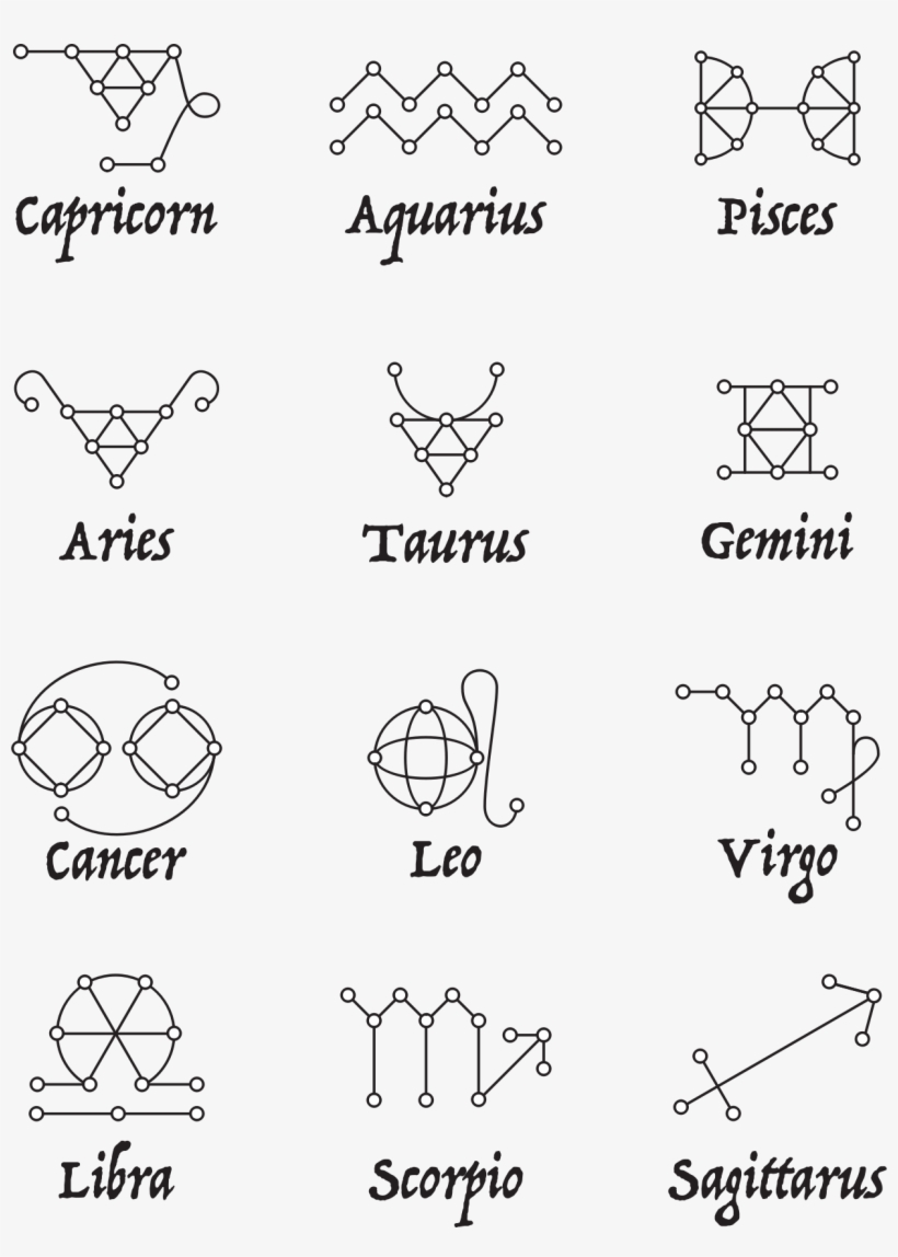 This Free Icons Png Design Of Line Art Zodiac Signs, transparent png download
