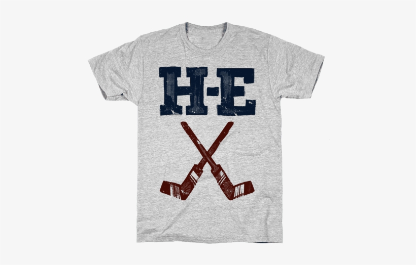 H E Double Hockey Sticks Mens T-shirt - Team Awkward, transparent png download