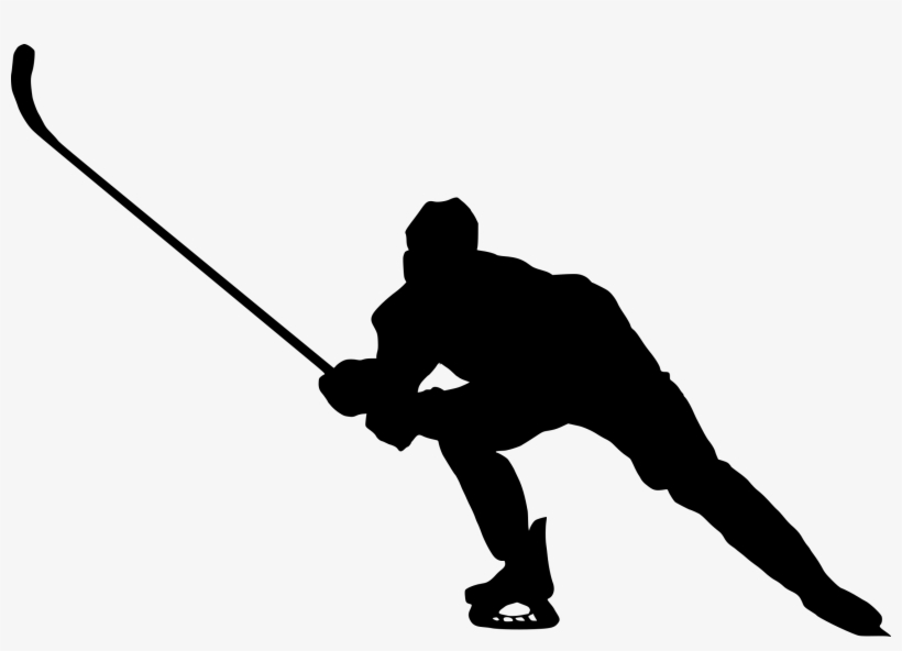 8 Hockey Player Silhouette - Hockey Players Silulet Png Transparent PNG