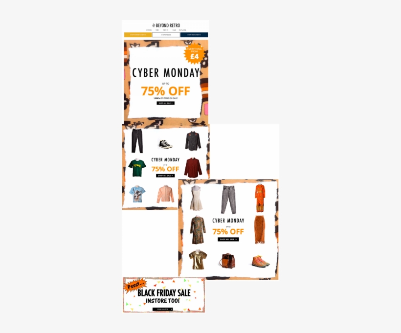 Beyond Retro Cyber Monday Email - Email, transparent png download