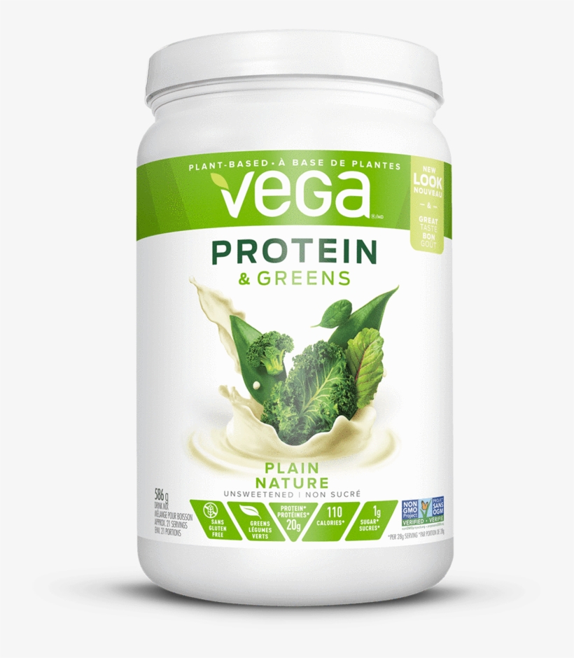 Vega Protein And Greens Medium Plain Rendering Png - Vega Vanilla Protein, transparent png download