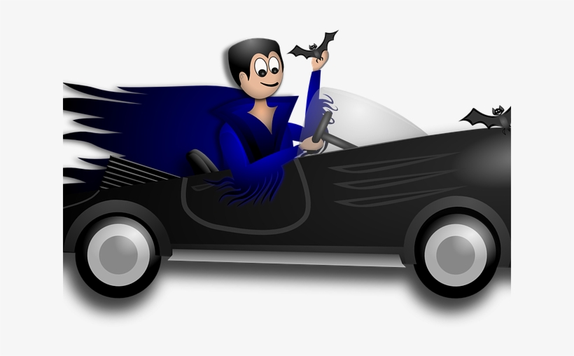 Car Clipart Halloween - Kundengerechte Niedliche Dracula-entwürfe Grußkarte, transparent png download