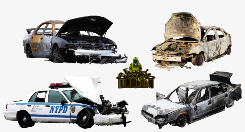Police Car Png Clipart - Destroyed Police Car Png, transparent png download