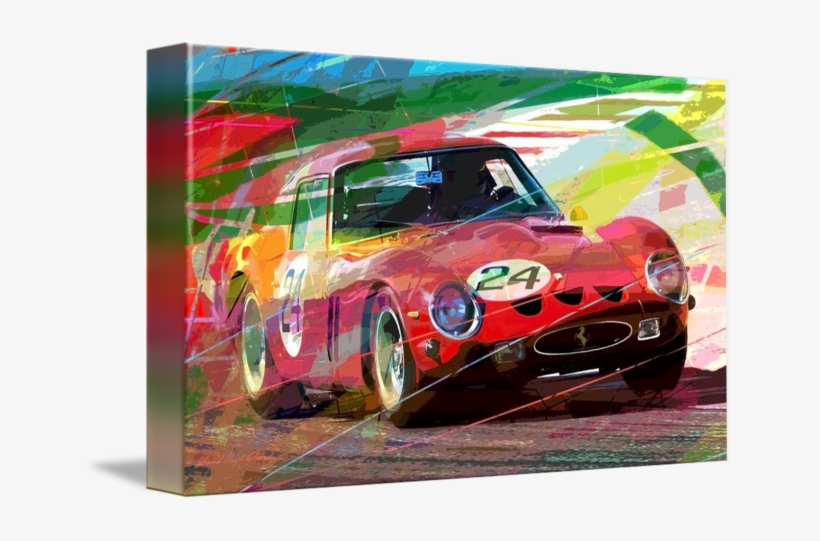 The Legendary Ferrari 250 Gto In Full On Racing Mode - Ferrari 250 Gto Vintage Racing, transparent png download