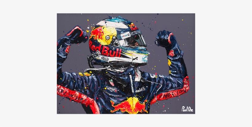 Daniel Ricciardo 2018 Helmet Paul Oz Hand Embellished - Daniel Ricciardo Helmet 2018, transparent png download
