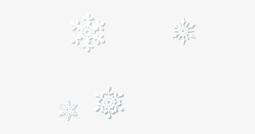 Back - Scattered White Snowflakes On Transparency, transparent png download