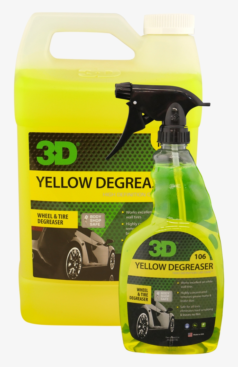 Yellow Degreaser Tire - 3d Yellow Degreaser 106, transparent png download