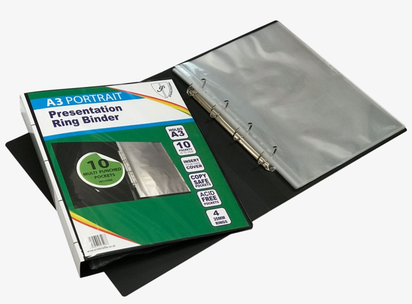 A3 Deluxe Portrait 4-d Ring Binder Folder File Art, transparent png download