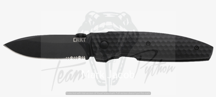 Aux™ Folder Black With Triple Point™ Serrations, transparent png download