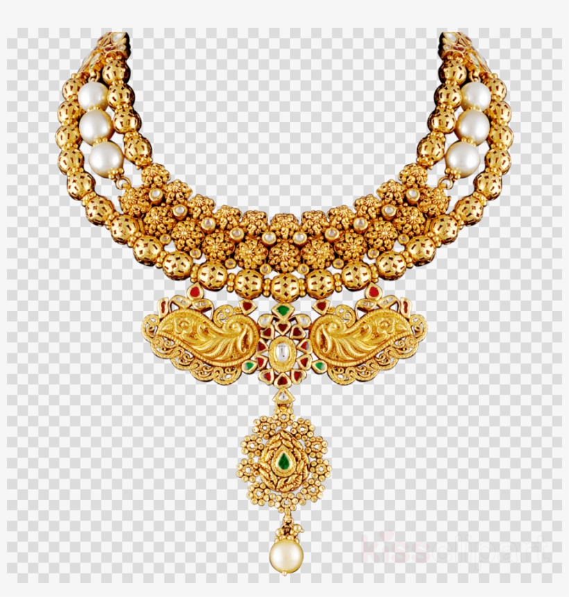 Gold Necklace Png Clipart Earring Jewellery Necklace, transparent png download