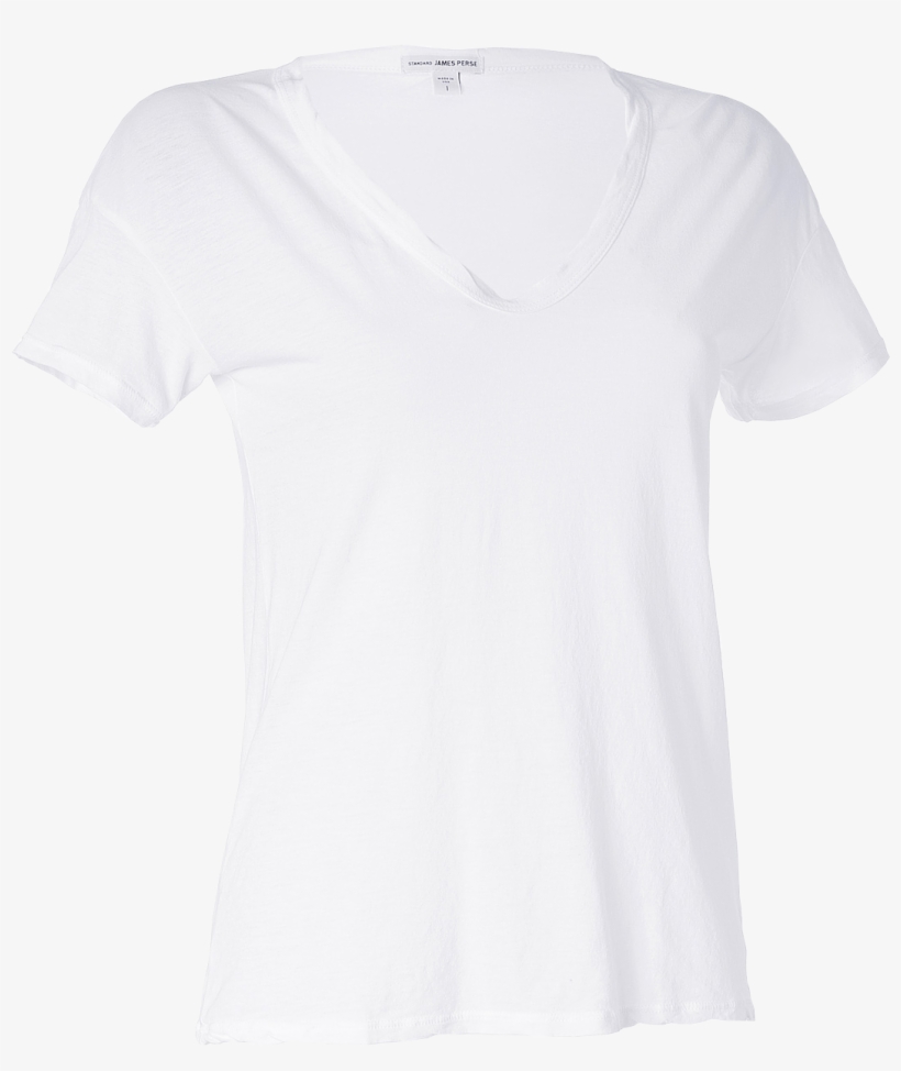 White V Neck T Shirt Template Png Download, transparent png download