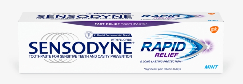 Sensodyne Rapid Relief Toothpaste In Mint, transparent png download