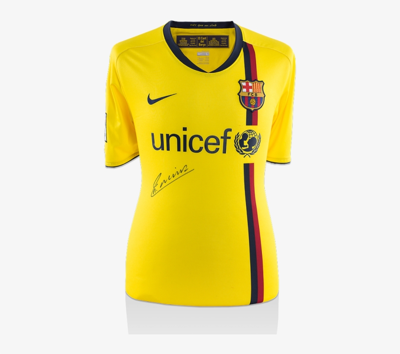 Andres Iniesta Front Signed Barcelona 2008-09 Away, transparent png download