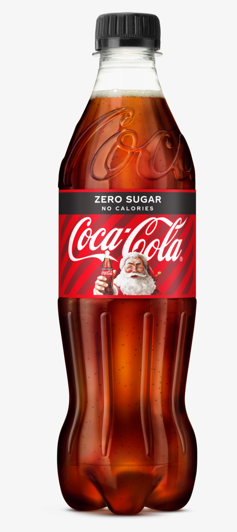 500ml Coca Cola Zero Sugar Christmas Image, transparent png download