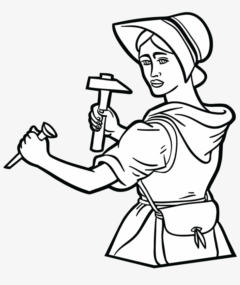 Mary Anning Free Colouring, transparent png download