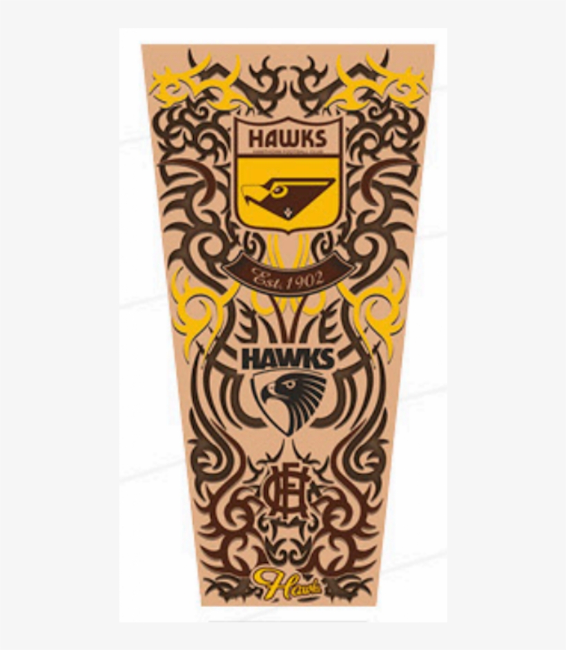 Hawthorn Hawks Afl Youth Tattoo Sleeve, transparent png download