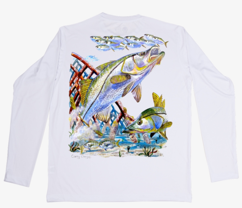 Dry Fit Shirt With Snook Print By Carey Chen, transparent png download