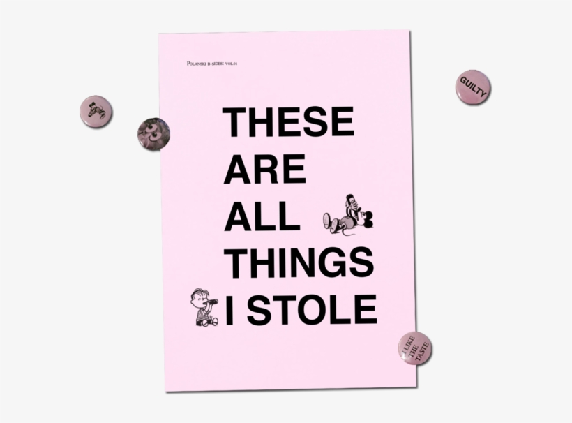 These Are All Things I Stole Zine, transparent png download