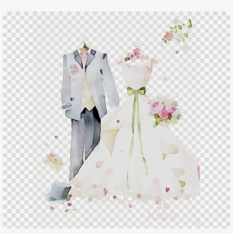 Bride Clipart Wedding Dress Bridegroom, transparent png download