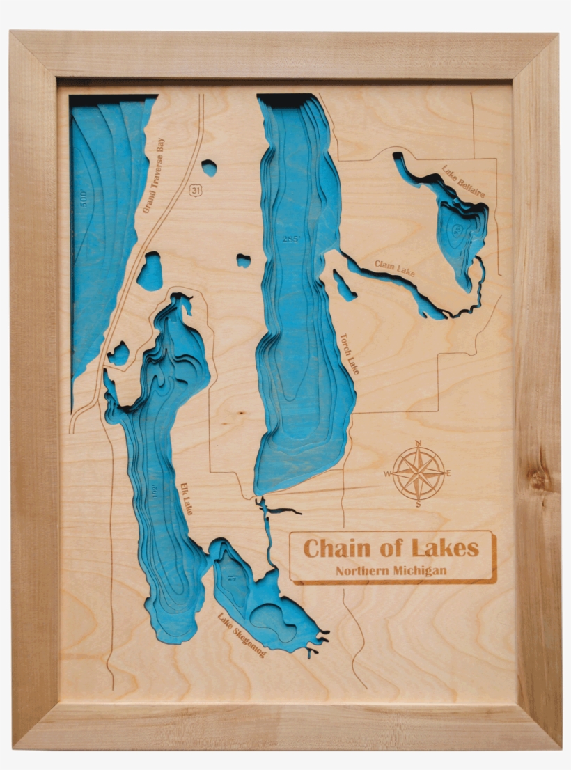 Chain Of Lakes 3d Map 26" X 20", transparent png download